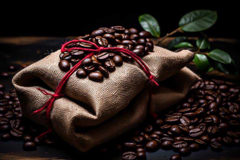 عکس زیبا از بسته دانه قهوه
