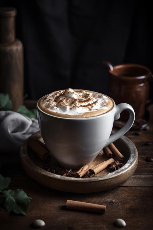 عکس زیبا از کاپوچینو مخصوص دارچینی