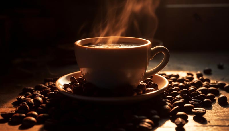 عکس زیبا از قهوه گرم