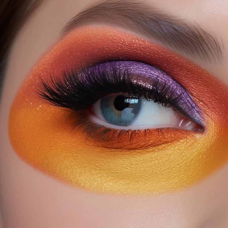 عکس لارج فرمت آرایش چشم نارنجی