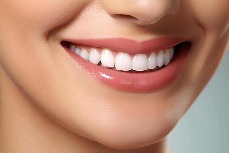 تصویر با کیفیت دندان های سفید و تمیز